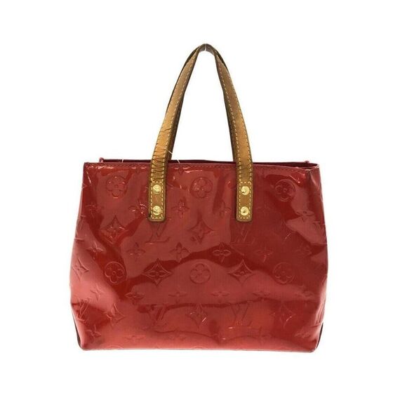 LOUIS VUITTON Reade PM M91088 Rouge Monogram Vernis MI1011 Handbag - Picture 3 of 14